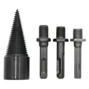 4PCS 32mm Black With Replaceable Handle Firewood Drill Bit Hand Electric Drill Electric Hammer Machine With Round Handle