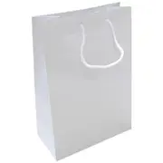 J.Burrows Carry Bags Medium White Glossy 120 Pack
