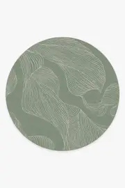 245' Round | Machine Washable Runner Rug | Kid & Pet Friendly | Indoor Rug | Sana Sage Green Rug | Ruggable