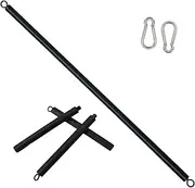 Resistance Band Bar, 41Inch Workout Bar for Home Gym, Portable Detachable Pilates Bar, Black