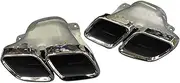 Compatible For Mercedes Benz Compatible For AMG GT63 GTC W167 Silver Four-Outlet Stainless Steel Rectangle Exhaust Tip