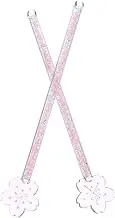 Zerodeko 2pcs Coffee Stirrers Reusable: Glass Swizzle Sticks with Sakura Pattern - Bar Beverage Rod for Mixing Drinks Like Juice Milk Tea and Cocktails