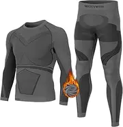 [MEETWEE] Men's Thermal Underwear, Cold Weather Ski Base Layer Set Functional Warm Winter Compression Long Johns Gear