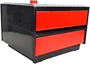 Perfk Aquarium Filter Case Fish Tank Filtration Unit External Waterfall Circulation Water Cleaning Drip Box Overflow Pipe Filter, 23x23x16.5cm