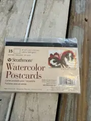NEW/SEALED Strathmore Blank Watercolor Postcards 15 ACID FREE CARDS 4" X 6"