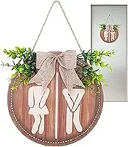 Restroom Decor for Wall | Wooden Funny Restroom Sign - Dangling Ornament with Rope, Rustic Indoor Decorations for Toilet, Farmhouse, Home