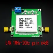 New 1MHz-2GHz 64dB Gain LNA RF Broadband Low Noise Amplifier Module HF VHF / UHF