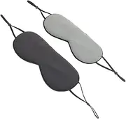 UTHCLO 2pcs Comfortable Eye Masks Dual Sided Shading Sleeping Patches for Travel and Home Use Breathable and Flexible Design and Grey