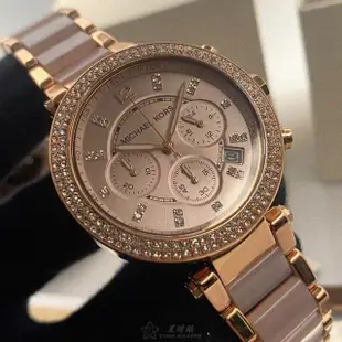 【Michael Kors】MK手錶型號MK06907(玫瑰金色錶面玫瑰金錶殼玫瑰金粉紅精鋼錶帶款)