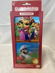 Super Mario Brothers 3D Lenticular Coasters X 8 Holographic Gift Merchandise