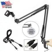 Microphone Desk Arm Stand Holder Mount Clip with USB Cable for Blue Snowball iCE