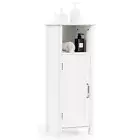 Bathroom Storage Cabinet Toilet Vertical Cupboard w/ Adjustable Shelf Laundry