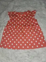 NWT Gymboree Pretty Peach Polka-dot Doll Baby Top