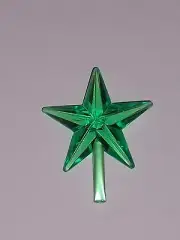 CERAMIC CHRISTMAS TREE STAR Topper Chubby Green Medium