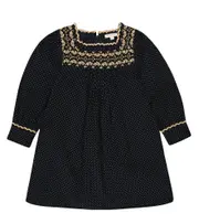 [Caramel] Caramel Robina polka-dot corduory dress Y 8 blue
