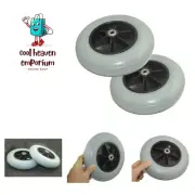Pair of Two ，8" x 2" 200x50 Solid Rubber Front Rear Caster Tires Wheels Assem...