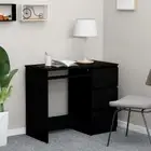 Home Office Desk With Drawers Modern Furniture Workstation Computer Table Black