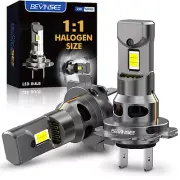 Bevinsee Z22 H7 LED Headlight Bulbs Canbus High Low Beam Light 70W 6000K Bright (for: Smart)