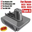 Battery Adapter for Makita for Milwaukee 18V to for Dyson Type A DC31 DC34 DC44