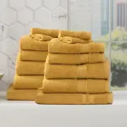Renee Taylor Stella 14 Piece Mustard Towel Pack
