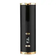 Automatic Hair Curler Cordless Automatic Hair Curling Iron LCD Display Rechargeable Black