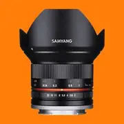 Samyang 12mm f/2.0 NCS CS Black Lens For M4/3 - Brand New