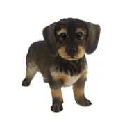 Esschert Design Standing Dachshund Statue Garden Animal Ornament Brown Black