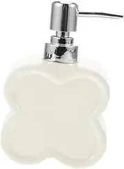 DRESSOOS Bathroom Essential Ceramic Soap Dispenser Lotion Bottle Refillable Shower Gel Bottle Press Type Easy to Use Dispenser
