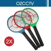 2X Electronic Fly Swatter Mosquito Bug Insect Kill Zapper Racket RANDOM COLOR