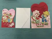 Vintage 80's Strawberry Shortcake Valentine Pair Envelope Unused