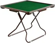 Folding Mahjong Table, 35” Portable Card Table with Cup Holders and Chip Grooves, Portable Mahjong Table for Poker Cards, Board Games, Tiles Games