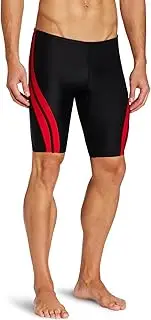 [The Finals] Men's Reactor Splice Jammer Swimsuit, Black/Red, 26