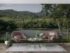 3D Tree Sea Tent Grass Sky Cloud Self-adhesive Removeable Wallpaper Wall Mural