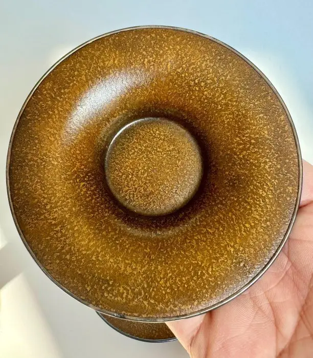 純銀 茶托 3個 圆古金工手工纯银杯托茶席用高级银制茶具