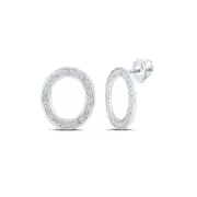 1/8CTW-DIA P1P2 INITIAL "O" GIFT EARRING