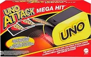 UNO Attack Mega Hit Card Game for Kids, Adults and Family Night with Card Blaster, Lights and Sounds