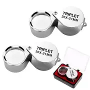 2x Joyas de bolsillo Lupa Lupa Joyeros Ojo Lupa para joyería Diamante