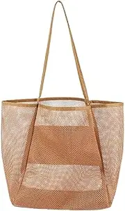 Bag for Beach | Mesh Tote Large Beach Bag | Sport Gears Storage Breathable Carrier Foldable for Gym Picnic Commuting Sunglasses Towels Phone