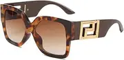 [HPIRME] Big Frame Sunglasses Female Square Wide Leg Sun Glasses Male Street Shot Glasses