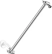 Singing Rain 15'' Extra Long Solid Brass Chromed Shower Extension Arm with Locking Nuts, Height and Range Adjustable, G1/2 Universal Connector