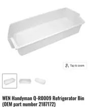 WEN Refrigerator Bin Replacement Frigidaire Accessory OEM Part Number 240356402
