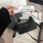 二手正品 PRADA/普拉 MINI HOBO 尼龍斜挎包 肩背包 手提包單肩斜挎包 迷你款1TT122