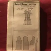 Vintage Butterick See & Sew 6115 Sewing Pattern Miss Dress A 6-14 NO ENVELOPE