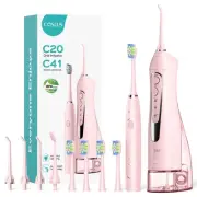 Professional Water Flosser & Electric Toothbrush Combo for Teeth, Braces, Gum...