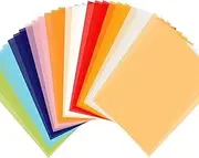 Colored Vellum Paper, 50 Sheets 10 Colors Transparent Vellum Paper 8.5 x 11 Translucent Printable Clear Vellum Sheets for Printing Drawing Ink Jet Laser Printer
