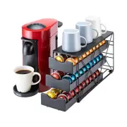for Nespresso Pod Holder Vertuo Pod Drawer Large Mullti Tier Coffee Pod Holde...