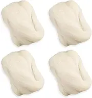 4Pcs Lambs Wool Toe Separator Toes Soft Feet Cushion Bunion Pads Corrector Spacer Toe Spacers for Straightening Overlapping Toes Bunions Blister Big Toe Alignment for Men and Women