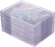 Trading Card Sleeves Hard Plastic Clear Case Holder 10 Baseball Cards Topload +
