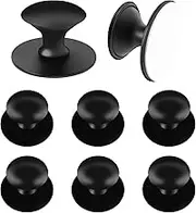 LYIYEYAN 8Pcs Adhesive Drawer Knobs, Stainless Steel Self Stick Drawer Pulls, No Drilling Cabinet Knobs, Decorative Hardware Cupboard Knobs, Peel and Stick Knobs for Drawers Cabinet (Black)