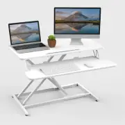 Standing Desk Converter 32"/80cm Wide Height Adjustable Quick Sit Stand Compute